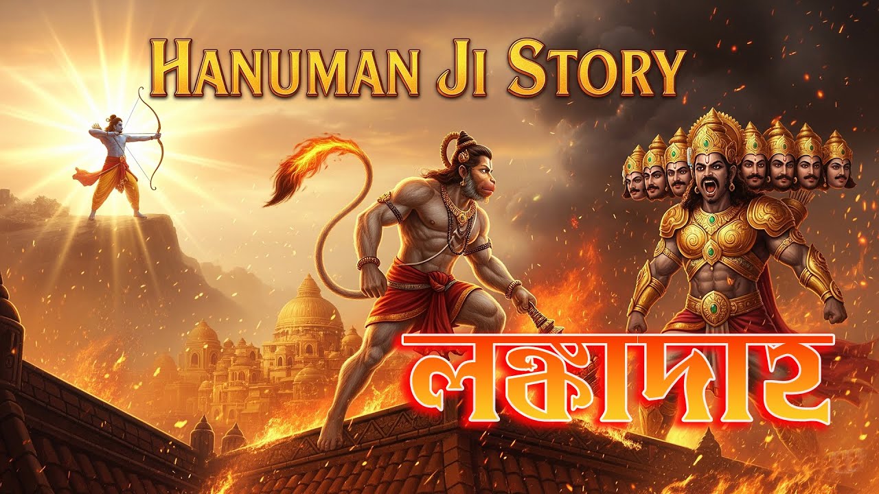 Hanuman ji Story | राम भक्त हनुमान की कहानी | হনুমানের আগুনে জ্বলল সোনার লঙ্কা