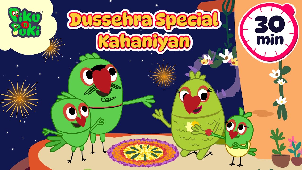 Dussehra Special Cartoon Movie दशहरे के त्योहार पर 30min of Non Stop Fun #PikuNTuki Story Collection