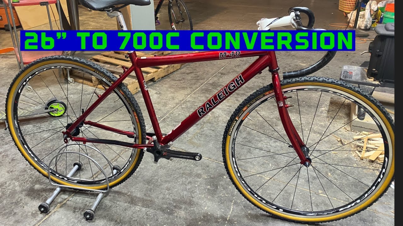 26” mountain bike 700c wheel conversion