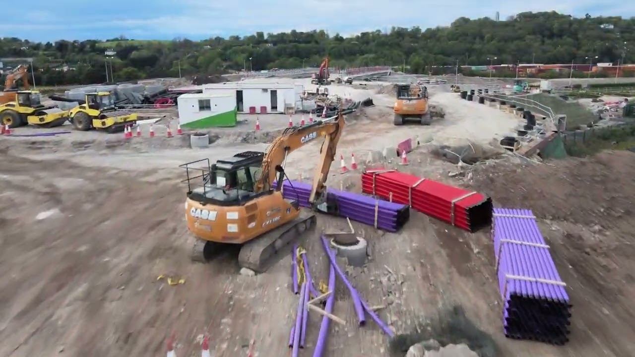 Dunkettle - Construction Timelapse Start to Finish - Little Island Link Road Part 2