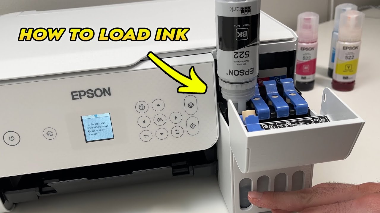Как заправить чернила в принтере Epson EcoTank ET-2800