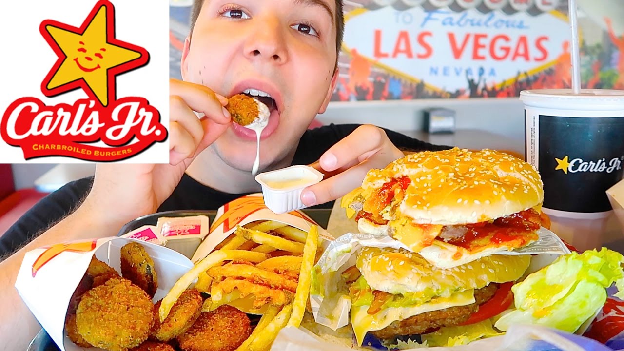 Carl's Jr • 3,000 Calories • Las Vegas • MUKBANG