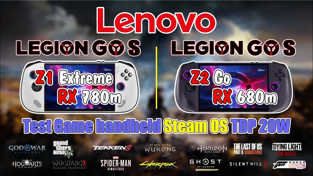 Lenovo Legion Go S Z1 Extreme & Z2 Go: 1080p Gaming Test | 15 Games, Steam OS, 20W TDP Benchmarks