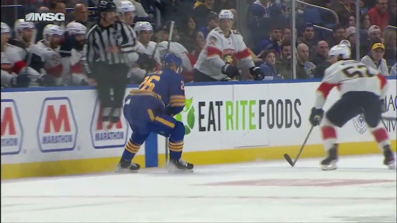 Mackenzie Weegar Tries To Hit Rasmus Dahlin But Misses On The Attempt (Try Not To Laugh Challenge)