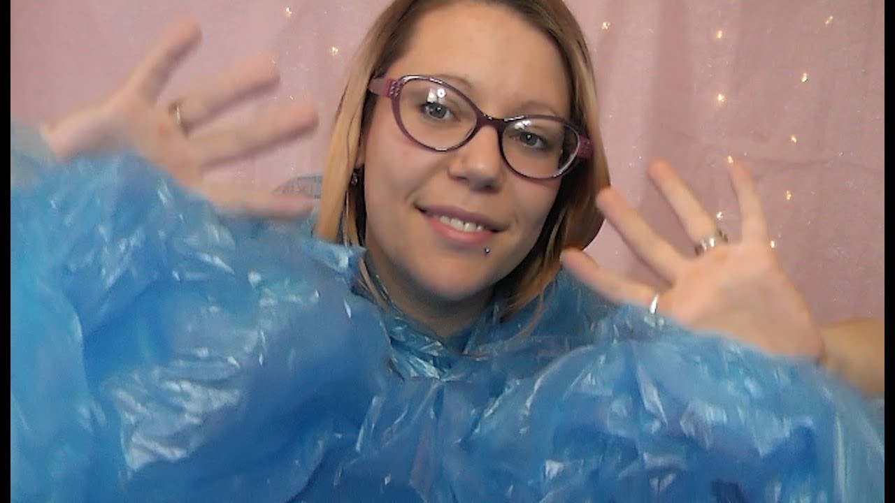 ASMR 🥼 PLASTIC CRINKLE APRON AND TINGLY GLOVE SOUNDS 🧤 Wearing 20 aprons! Ear to Ear Whispering