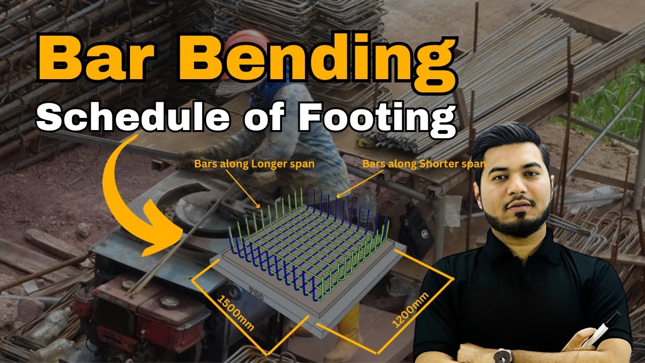 Bar Bending Schedule of Footing || फ़ुटिंग का बार झुकने का शेड्यूल