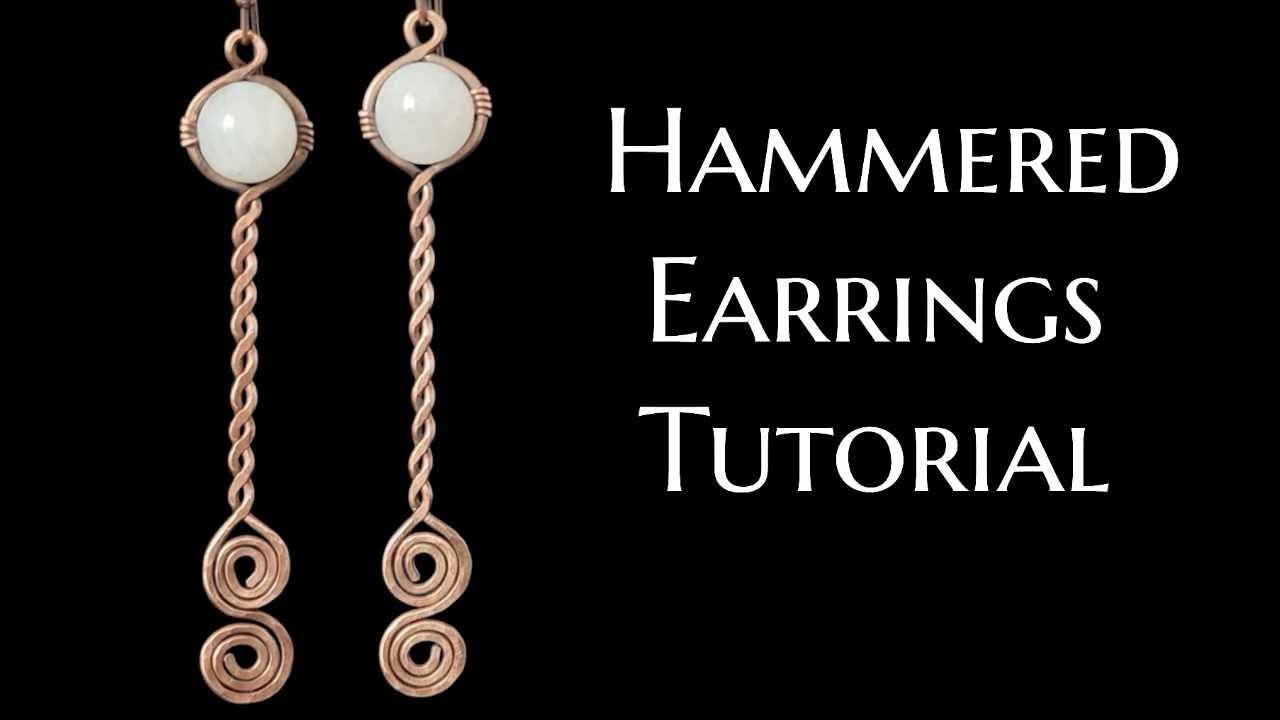 EASY Hammered Earrings: Wire Wrapping Tutorial: DIY Jewelry