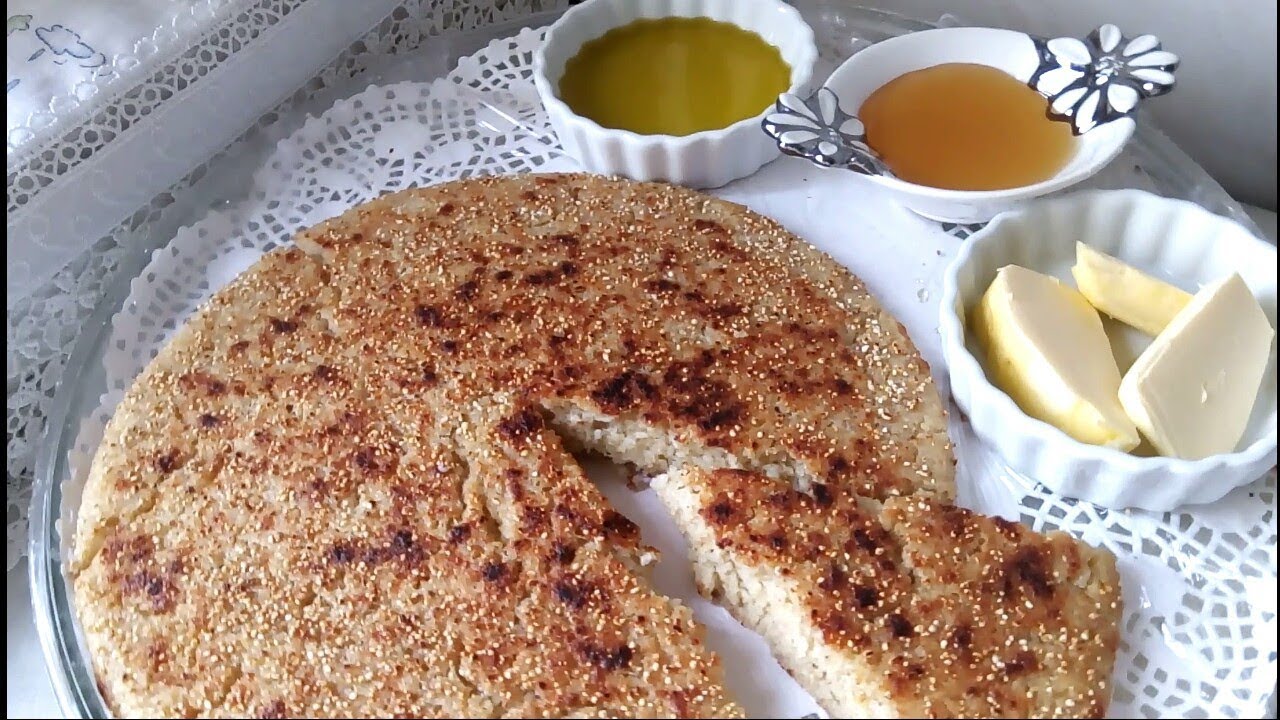 حرشة بلبولة الشعير بالخميرة البلدية لديدة رطبة و مفشفشة سهلة  التحضير.Harcha