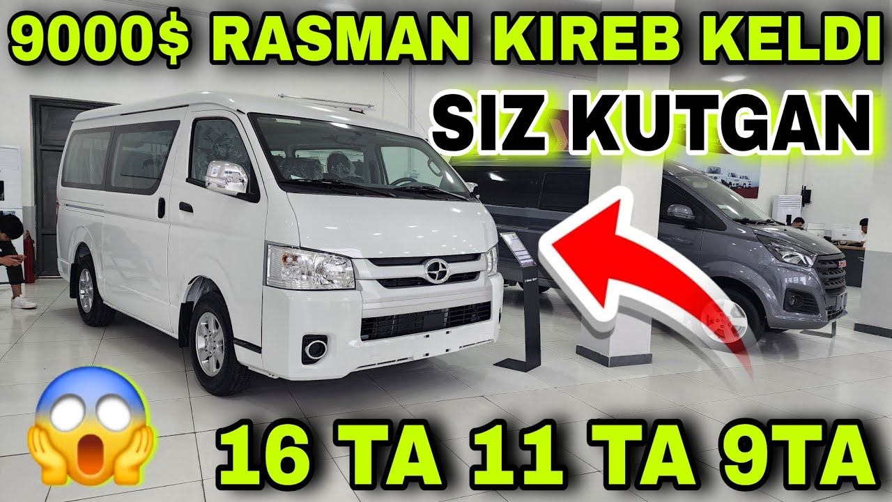 24 MART 9000$ RASMAN BOSHLANDI YANGI MIKRO AVTOBUSLAR KELDI BANK BOR 16 KISHILIK 11 KISHILIK TANLAB