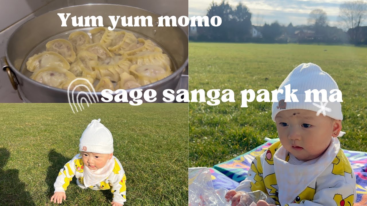 Sage 1st time park ko ground ma// yummy yummy momo khako