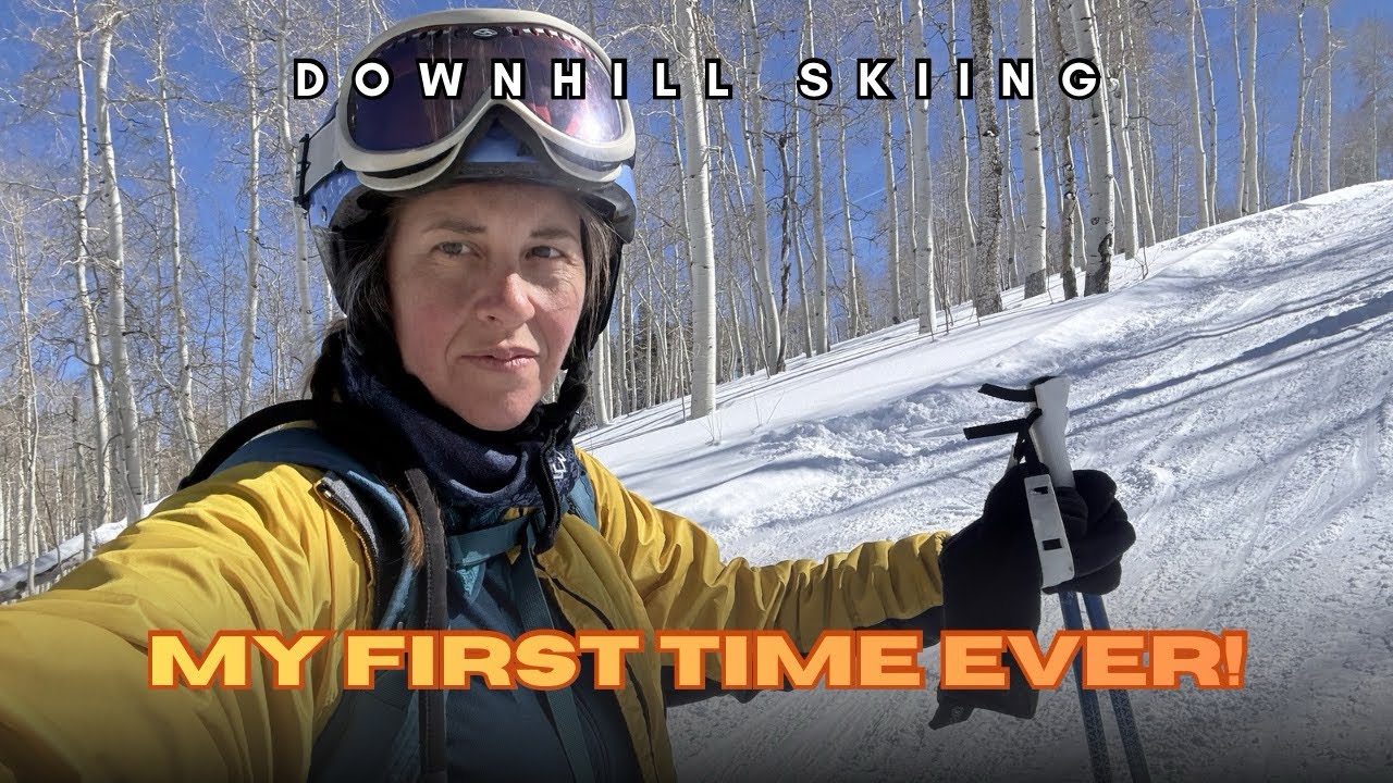 My First Time Downhill Skiing! 