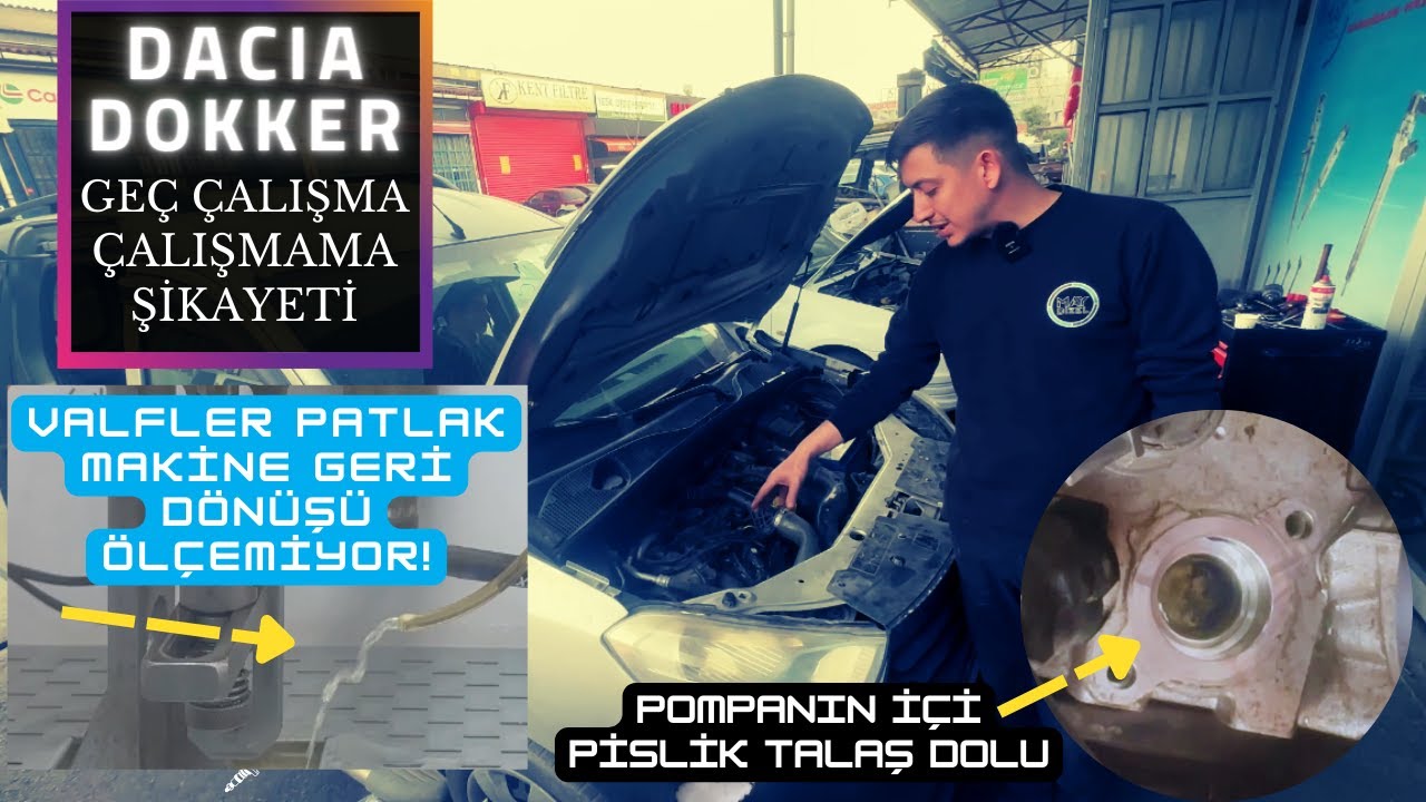 Dacia Dokker 1.5 Dizel Aracın Valfler Patlak & Pompa Talaşlı!
