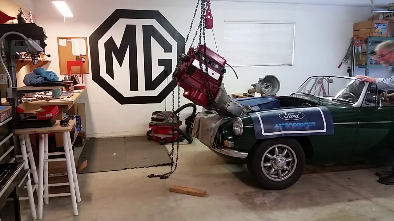 MGB Engine and Transmission Removal