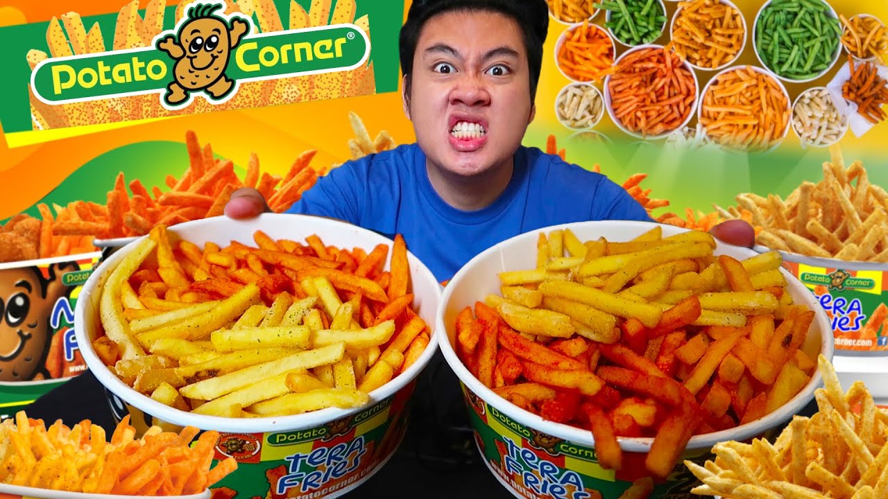 POTATO CORNER 5 MIN. TERA FRIES CHALLENGE!! (POTATO CORNER MUKBANG 2021)