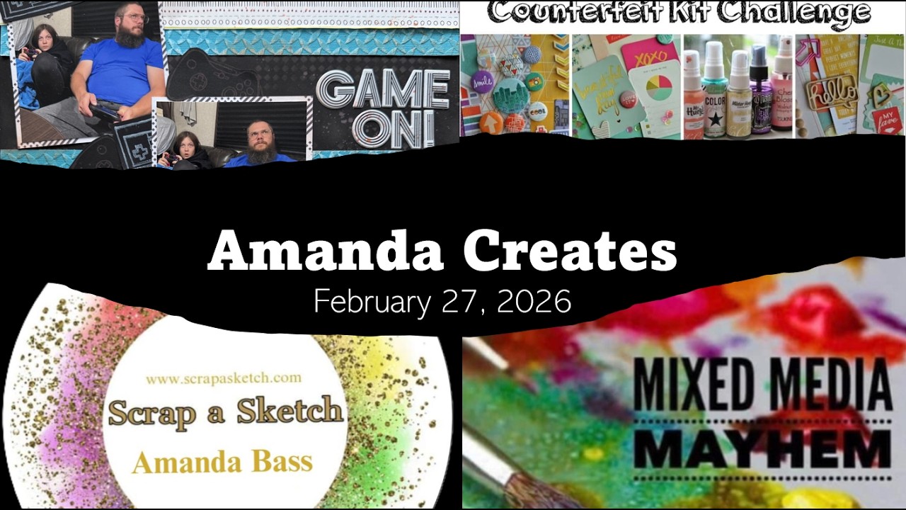 Game On! creative Team Layout #ScrapaSketch #CounterfeitkitChallenge #MixedMediaMayhem