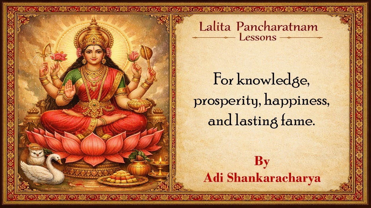 1. Lalita Pancharatnam Lesson | Simple word by word tutorials | AdiShankaracharya | Stotrasagar