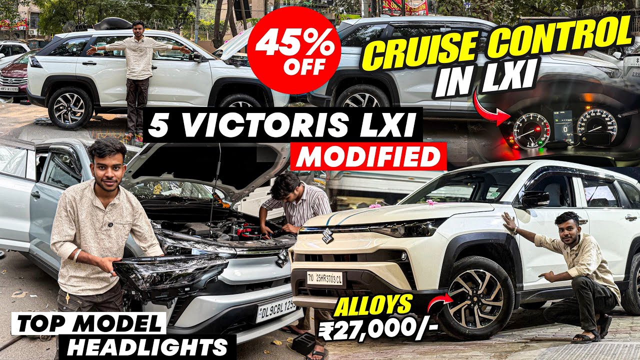 MARUTI VICTORIS LXI MODIFICATION WITH PRICE✅MARUTI VICTORIS TOP MODEL HEADLIGHT😱VICTORIS BASE TO TOP