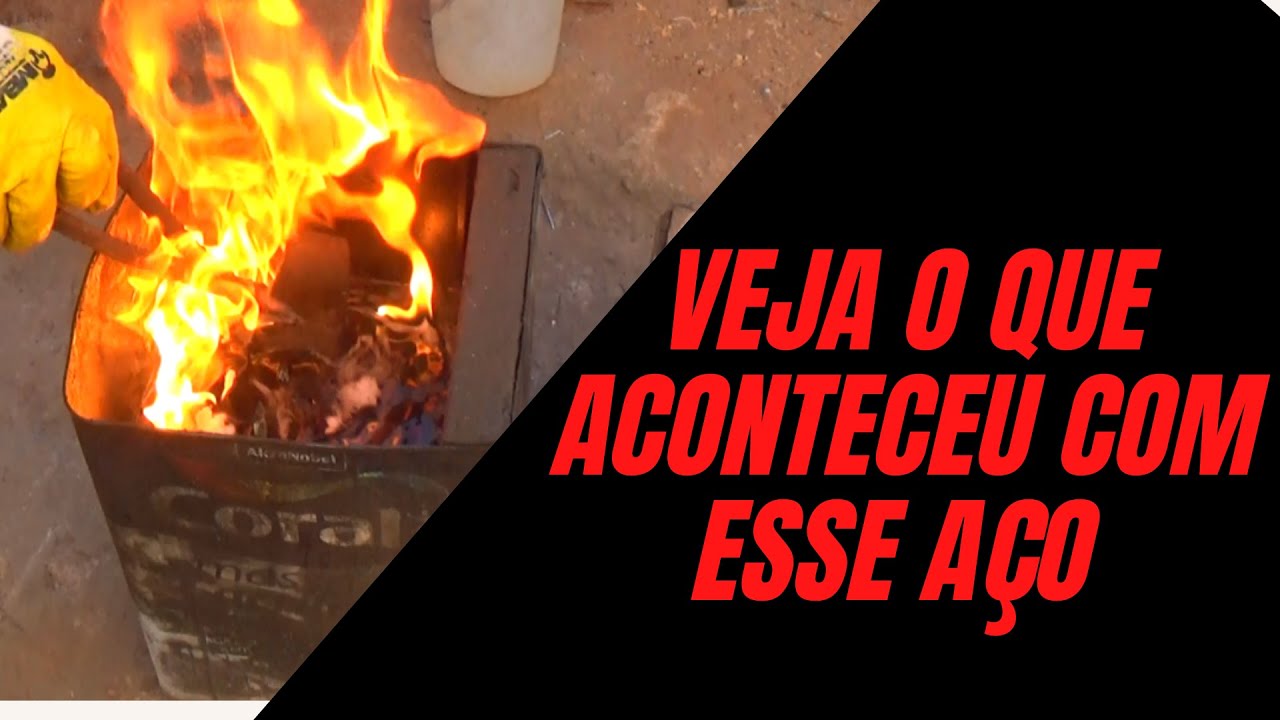 VEJA O QUE ACONTECEU COM ESSE AÇO DEPOIS DE TER AQUECIDO  E RESFRIADO.