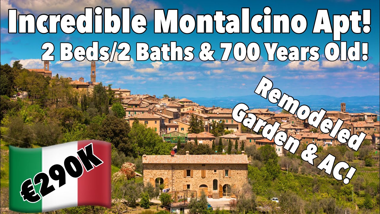 🏰 BUYING Property in ITALY | Heart of Montalcino 🍇 | 2 Bed, 2 Bath with Garden & Cantina! &euro;290K