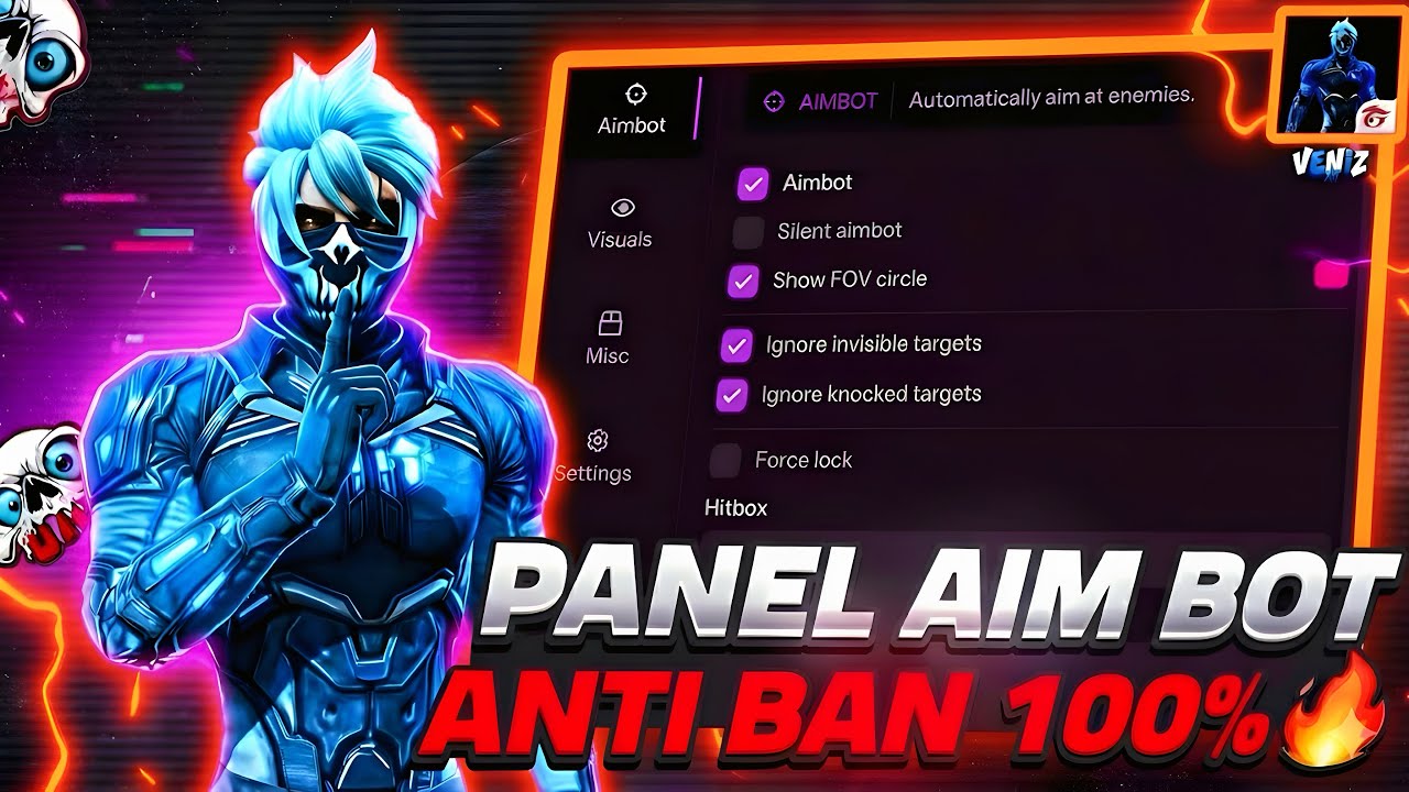 ✅اقوى بانل ايم بوت🥵حاليا بدون باند  مميزات اسطورية🎯وعلى جميع الهواتف 📱PANEL AIM BOT ANTIBAN😍