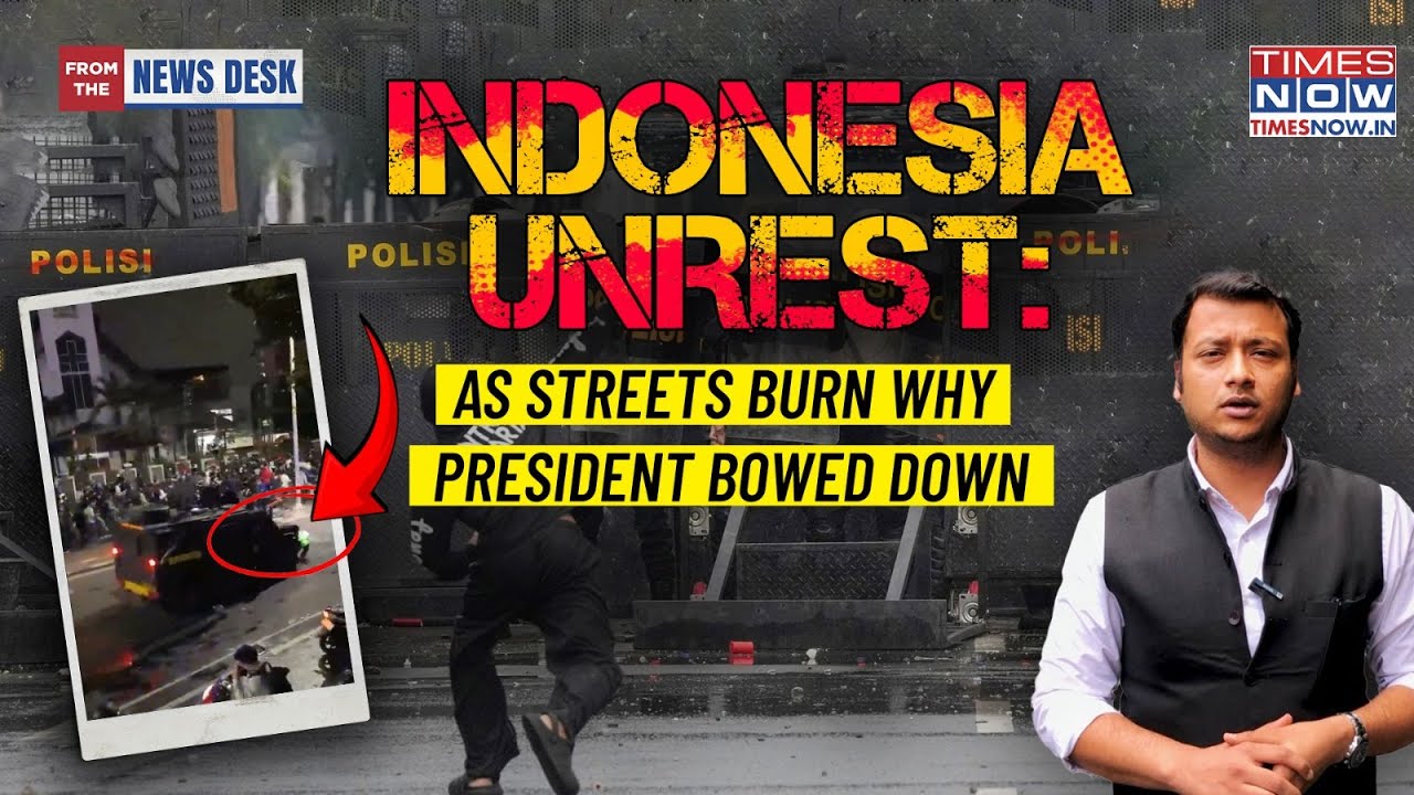 Indonesia Protest: Streets Burn, FM House Looted| President Bows Down As Driver's Death Fuels Fire?