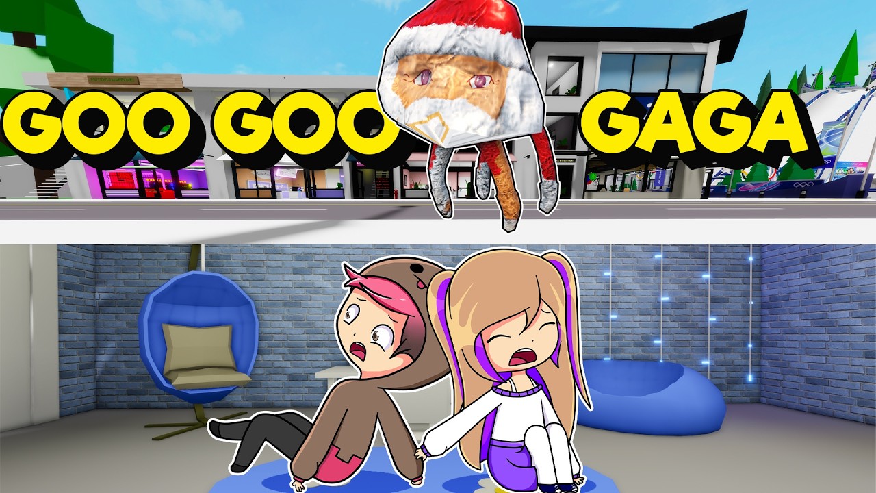 Construimos una BASE SEGURA para HUIR de GOO GOO GAGA en Brookhaven Roblox