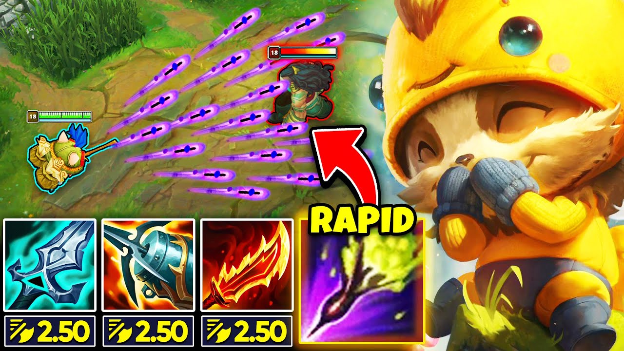 Teemo but I have Machine Gun darts (2.50 ATTACK SPEED)