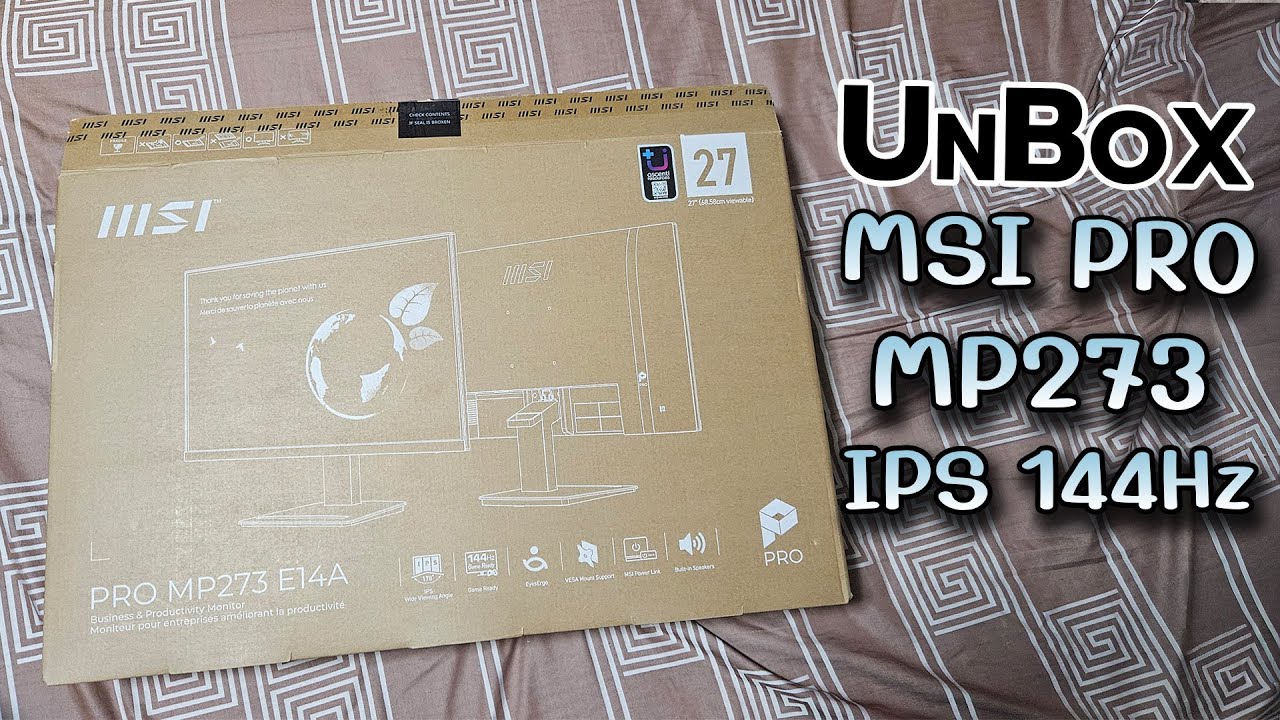 จัดจอคอมใหม่MSI Pro MP273 E14A IPS 144Hz 27นิ้ว