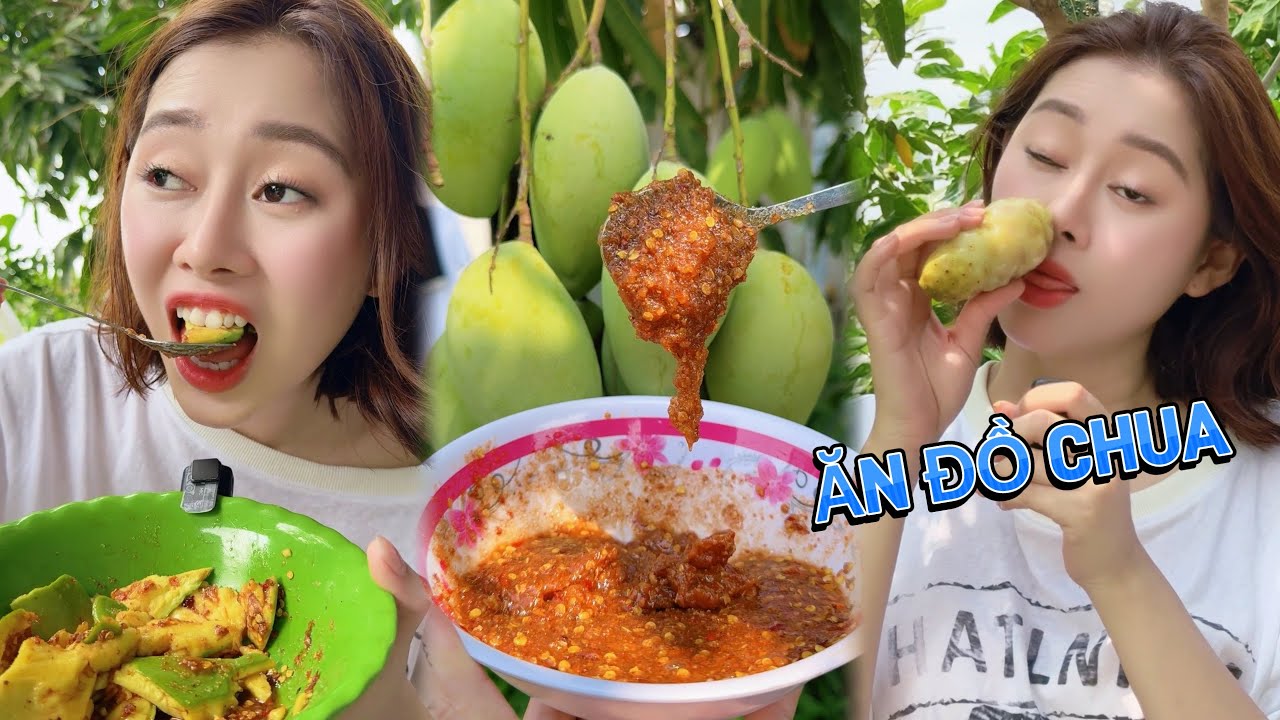 Thử Thách Cầm Tô Mắm Đường Đi Khắp Xóm Ăn Đồ Chua