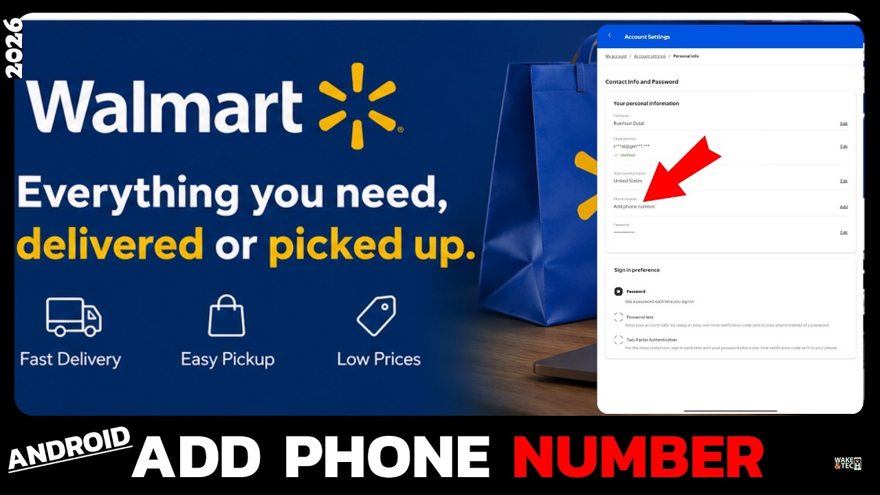 How to Add Phone Number in Walmart App (Easy Step-by-Step Guide 2026)?