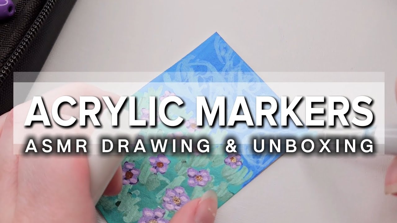 ASMR Drawing & Unboxing Ohuhu Acrylic Markers No Talking