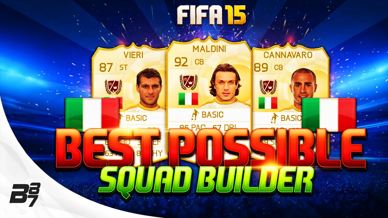 FIFA 15 | BEST POSSIBLE ITALY SQUAD BUILDER w/ LEGENDS!
