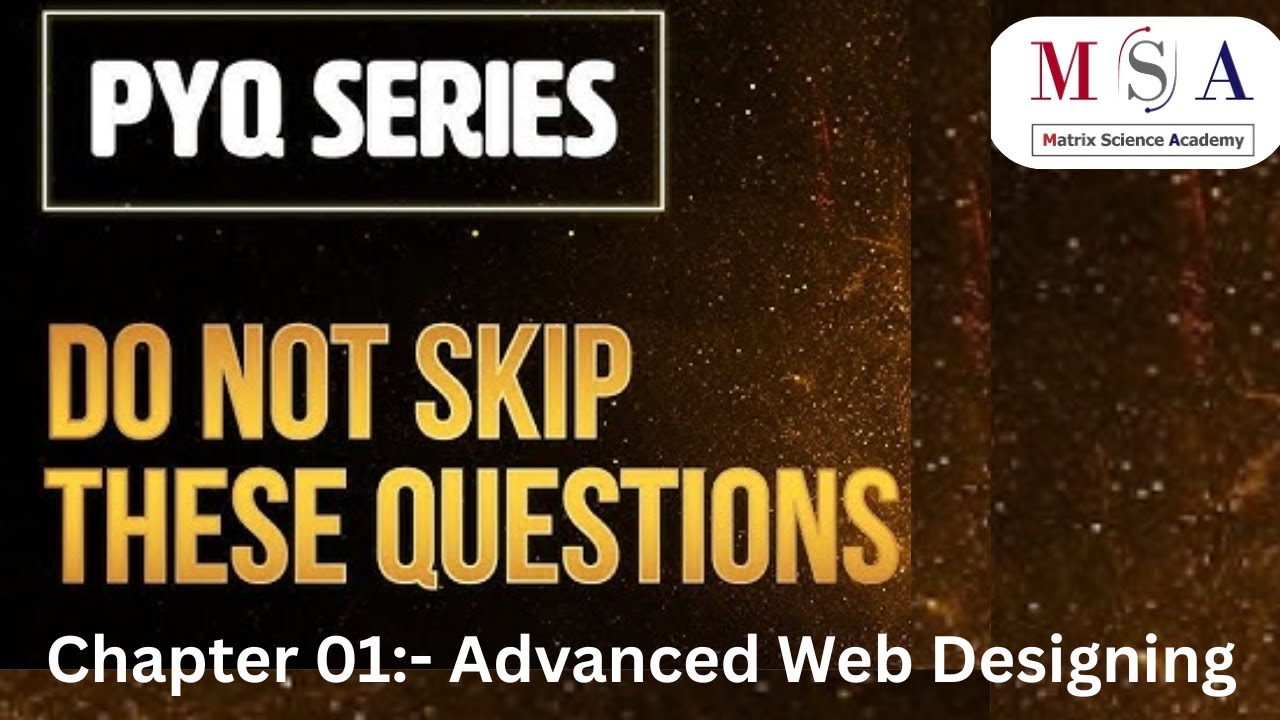 12th IT | Chapter 01 | Information Technology | PYQ Solving | Advanced Web Designing | HSC Board