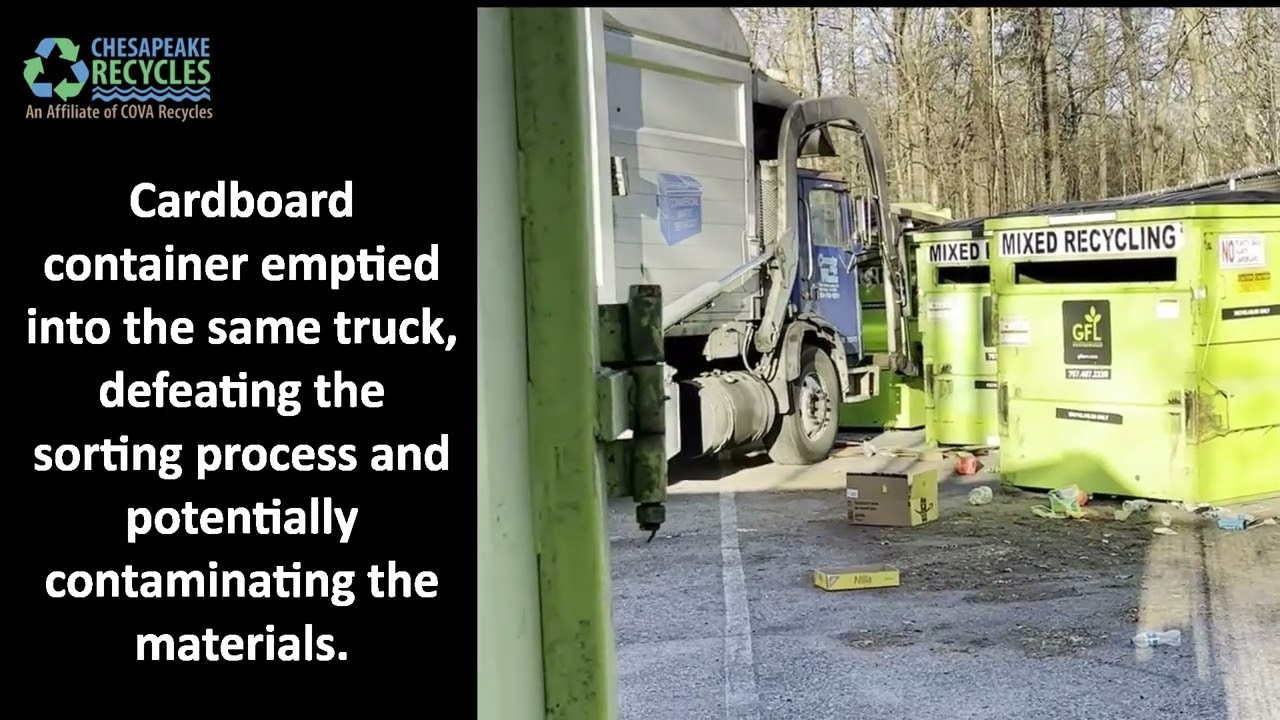 Mixing Sorted Recycling #ChesapeakeVA #Recycle #RecycleRight #ChesapeakeRecycles #curbsiderecycling