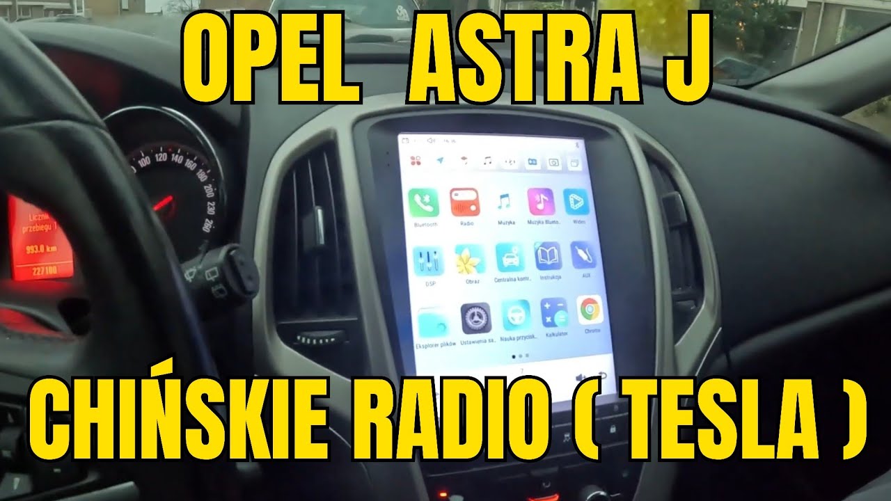 Opel Astra J. Montaż radia Tesla Style z AliExpress.