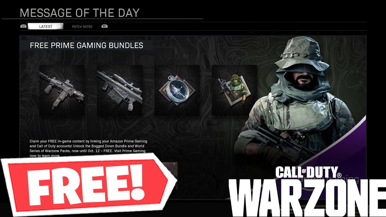 Warzone - FREE Bogged Down Bundle! How To Get PRIME GAMING Warzone Content FOR FREE!