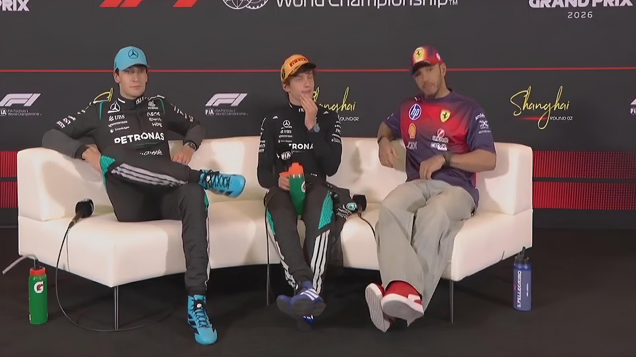 F1 Race Press Conference - Chinese GP 2026  | Kimi Antonelli, George Russell, Lewis Hamilton