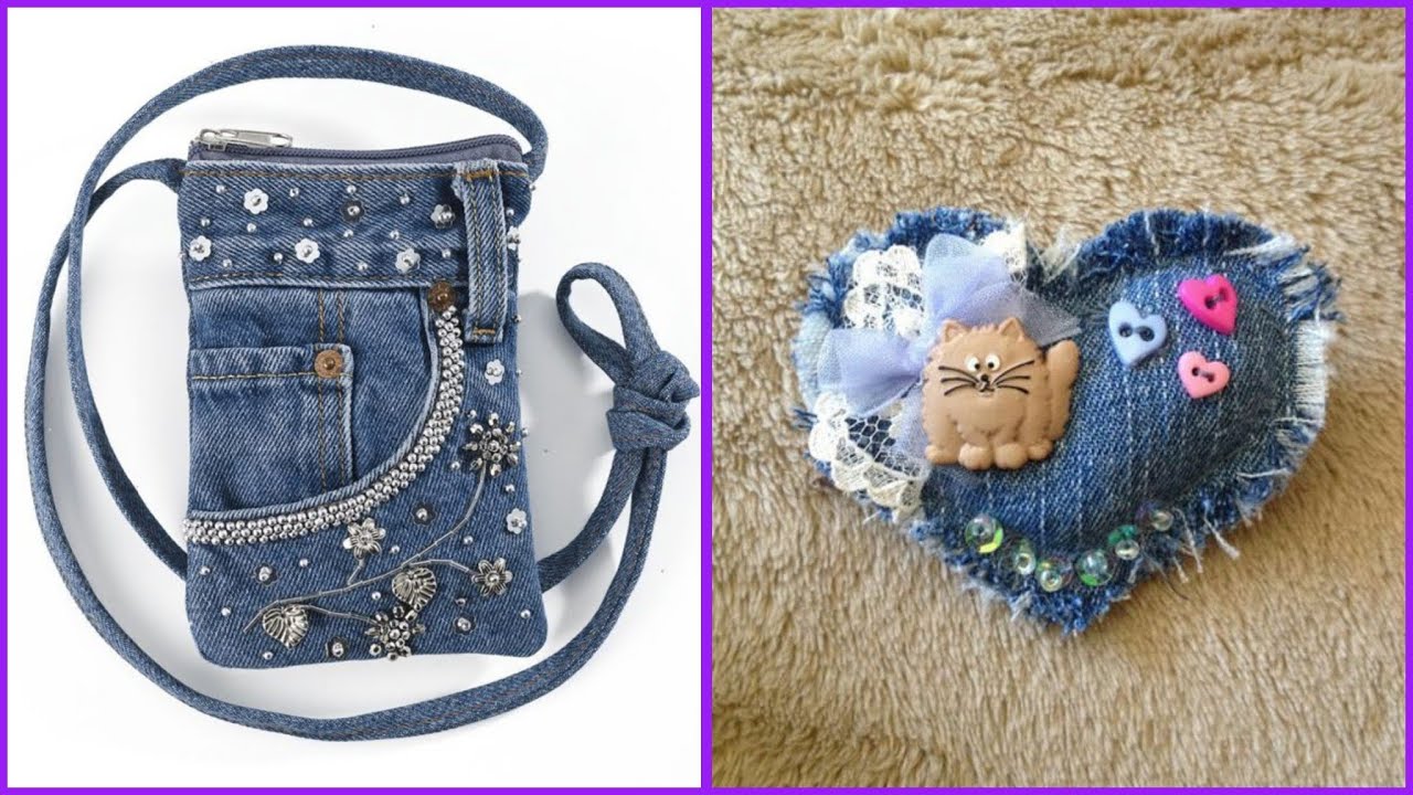 Stylish Craft From Old Jeans | Best Recycling Ideas #trending #diy #craft #trend