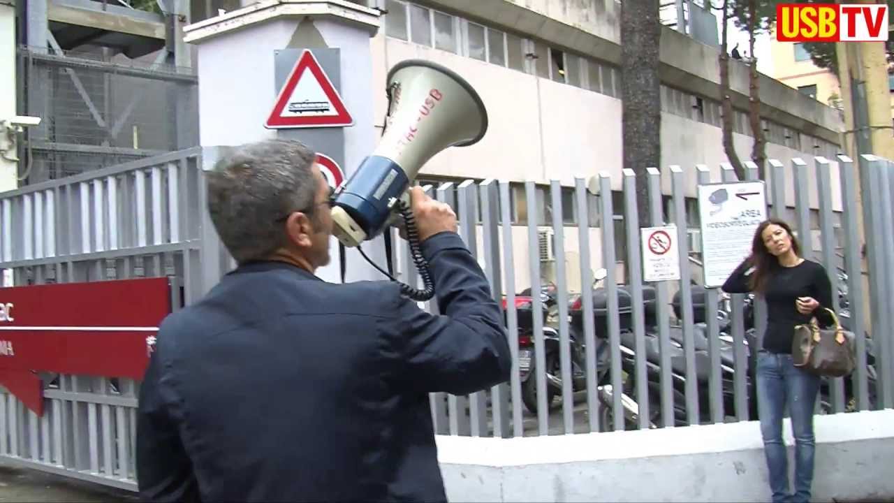 Roma, 23 maggio 2013. TPL, occupata sede ATAC (USB Tv)