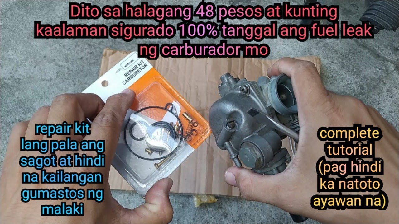 Paano tanggalin ang fuel leak ng carburador gamit ang repair kit (full tutorial)