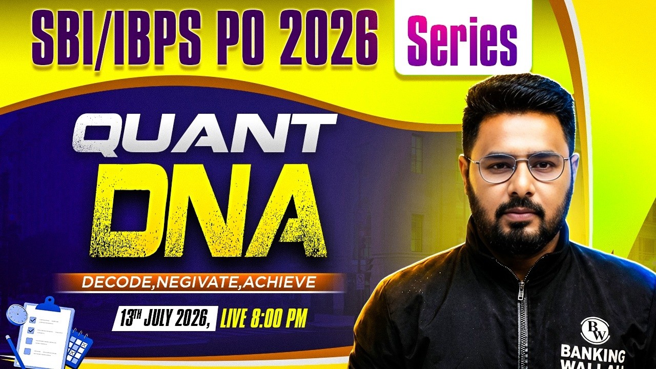 IBPS / SBI PO 2026 | DNA of Quant -11 | Quant Mock Test | Arithmetic for Bank Exams | by Sumit Sir