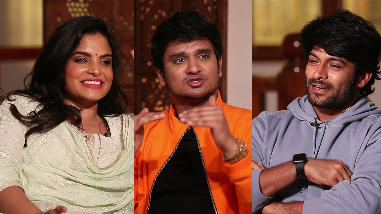 7 arts sarayu | Nikhil | Dinesh | 18 Pages | Tollywood Talkies | Sukumar Love Story | Team Interview