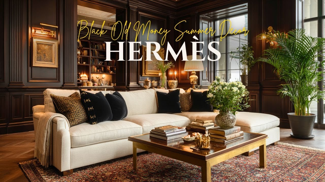 Hermès Inspired Black Old Money Summer Decor with Refined Vintage Touches