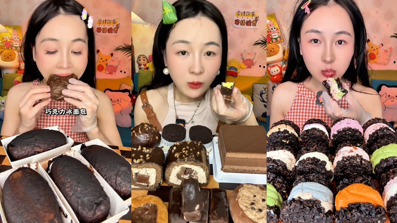 Ultimate Chocolate Ice Cream & Cake Mukbang | ASMR Rich Dessert Eating Sounds | Most Satisfying