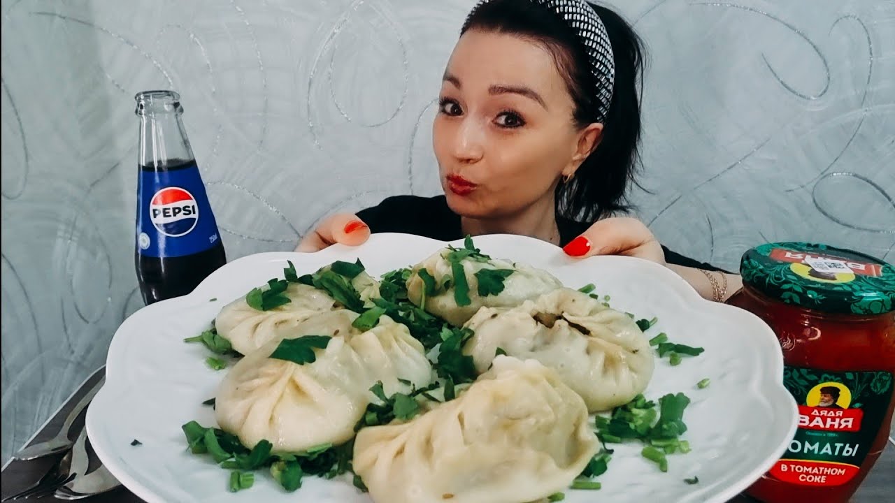 Манты🇺🇿Помидоры🍅Горчица🔥# mukbang#kristinakiss#food#
