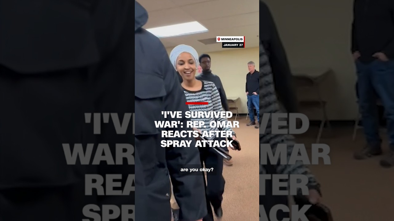 'I've survived war': Rep. Omar reacts to spray attack
