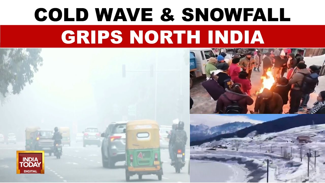 Cold Wave Grips North India: Heavy Snowfall In Uttarakhand, Yellow Alert In Kashmir | India Today