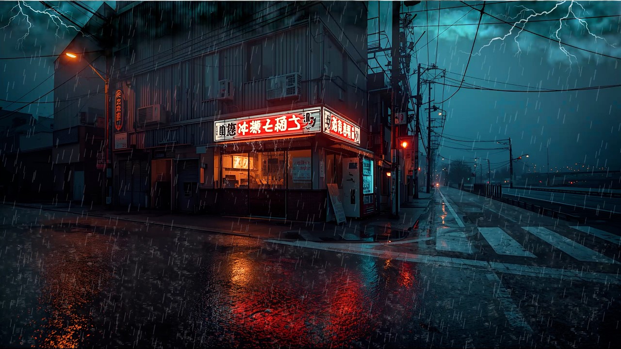 90s Nostalgia Café 🌧️ Rain Lofi for Late Night Study