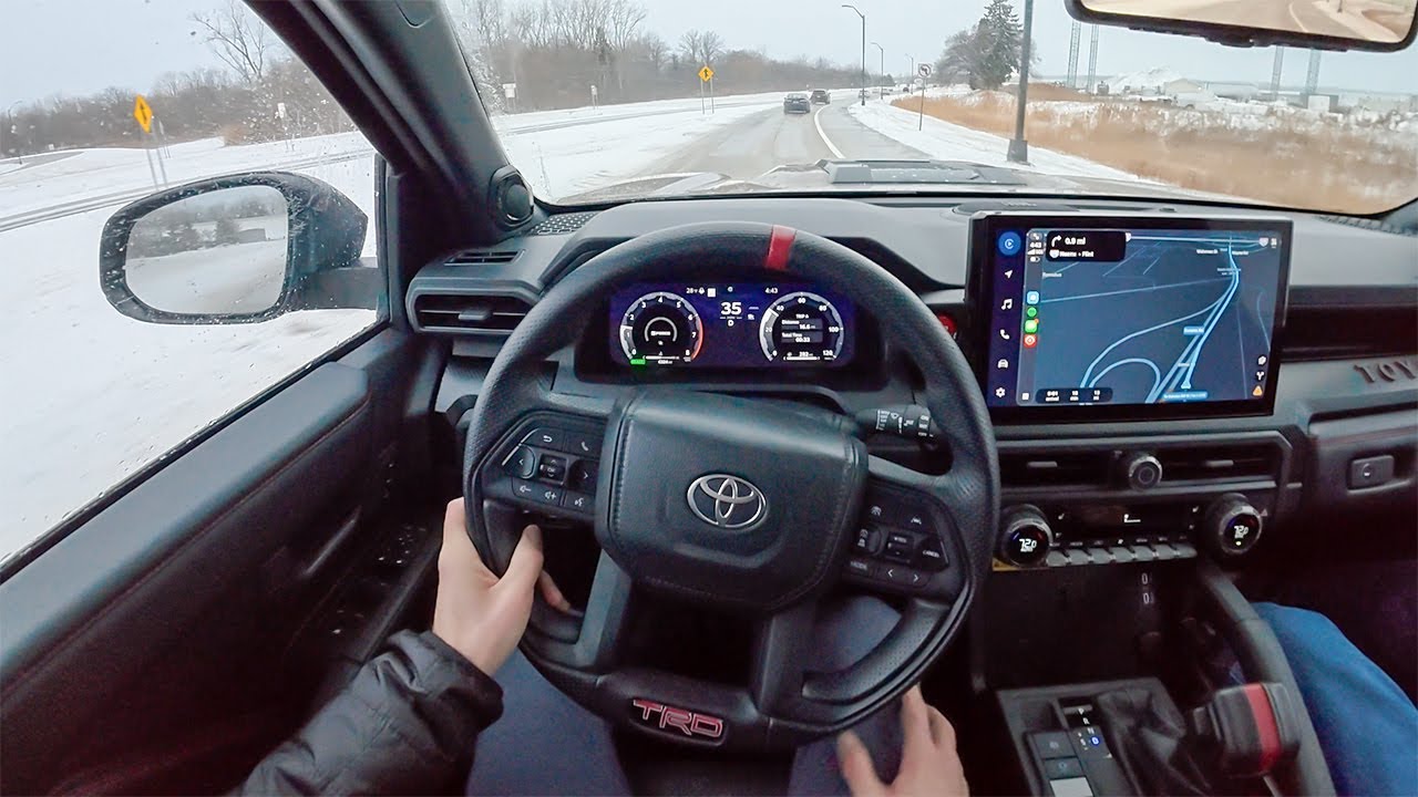 2025 Toyota 4Runner TRD Pro - Snowy Airport Commute (POV Binaural Audio)