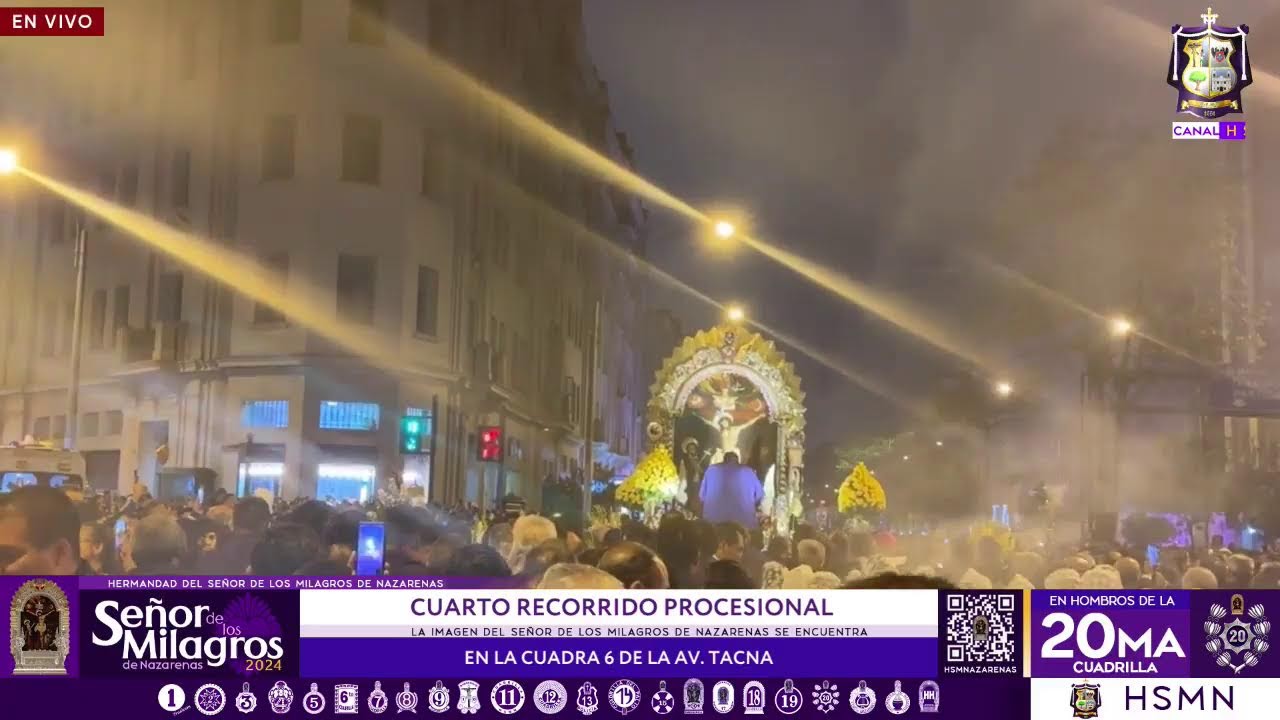 Cuarto Recorrido Procesional del Señor de los Milagros de Nazarenas.